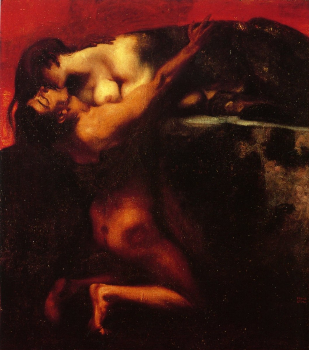 1895 Franz von Stuck, le Baiser du Sphinx the Kiss of the Sphinx.jpg